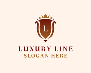 Luxurious Crown Shield logo design