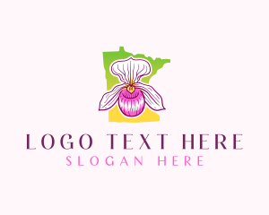 Minnesota Orchid Flower logo