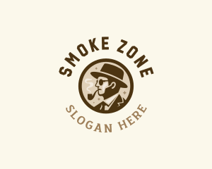 Smoking Pipe Gentleman logo design