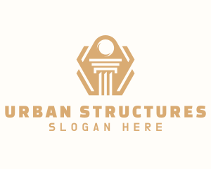 Pillar Column Architecture logo design