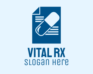 Blue Medicine Prescription logo design