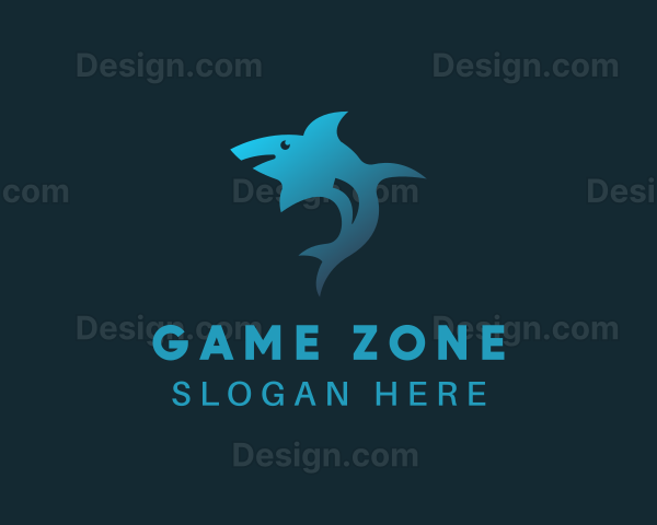 Fish Shark Aquarium Logo