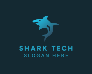 Fish Shark Aquarium  logo design