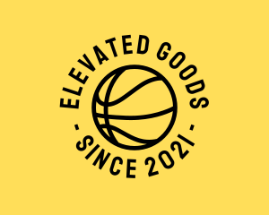 Simple Basketball Hoops Ball logo design