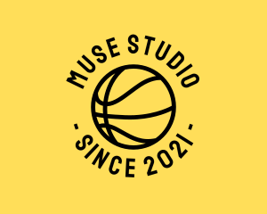 Simple Basketball Hoops Ball logo design