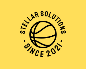 Simple Basketball Hoops Ball logo design