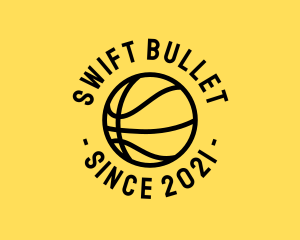 Simple Basketball Hoops Ball logo design