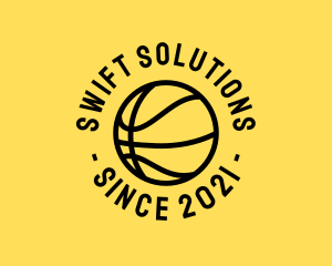 Simple Basketball Hoops Ball logo design