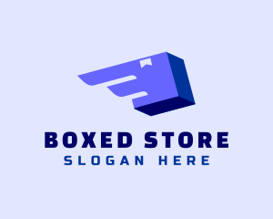 Shipment Box Wings logo design