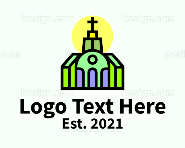 Multicolor Catholic Church Logo