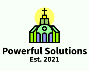 Multicolor Catholic Church logo design