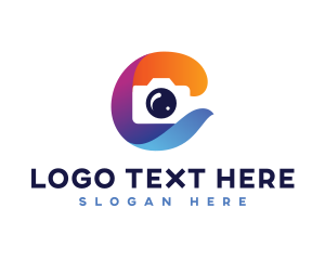 Colorful Camera Letter C logo