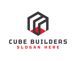 Box Cube Structure logo design