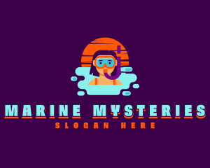 Beach Snorkeling Woman logo