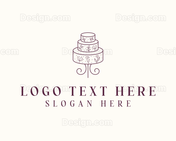 Wedding Dessert Cake Logo