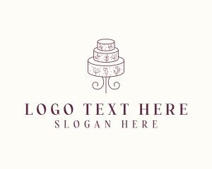 Wedding Dessert Cake Logo