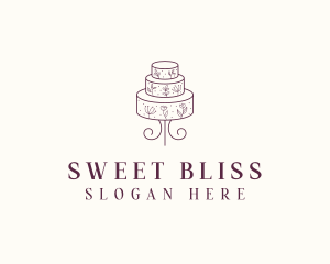 Wedding Dessert Cake logo design