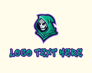Hooded Skull Graffiti logo design