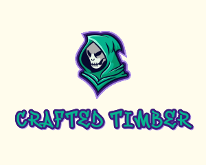 Hooded Skull Graffiti logo design