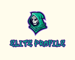 Hooded Skull Graffiti logo design