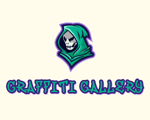 Hooded Skull Graffiti logo