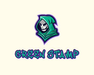 Hooded Skull Graffiti logo design