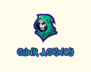 Hooded Skull Graffiti logo design