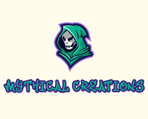 Hooded Skull Graffiti logo design