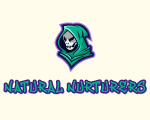 Hooded Skull Graffiti logo design