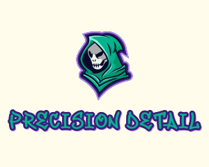 Hooded Skull Graffiti logo design