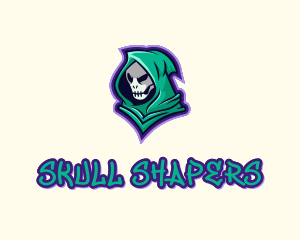 Hooded Skull Graffiti logo design