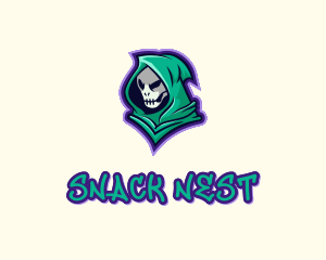 Hooded Skull Graffiti logo design