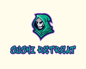 Hooded Skull Graffiti logo design