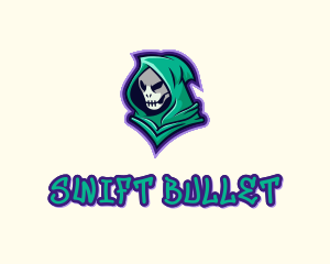 Hooded Skull Graffiti logo design