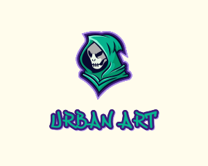Hooded Skull Graffiti logo