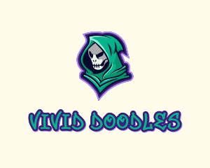 Hooded Skull Graffiti logo design