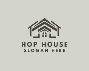 Roof House Property  logo design