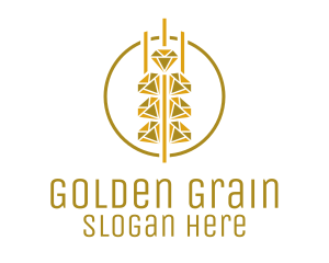 Gold Diamond Grain logo design