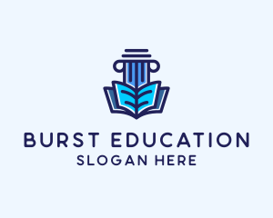 Tutor Book Education Pillar  logo design