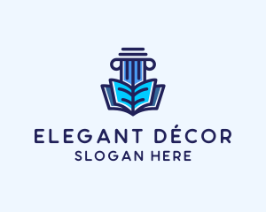 Tutor Book Education Pillar  logo design