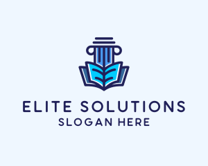 Tutor Book Education Pillar  logo design