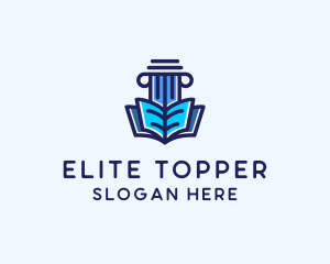 Tutor Book Education Pillar  logo design