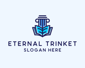 Tutor Book Education Pillar  logo design