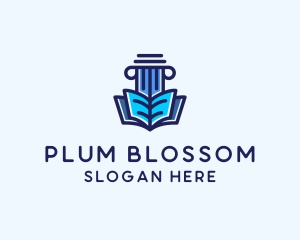 Tutor Book Education Pillar  logo design