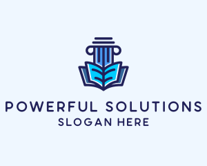 Tutor Book Education Pillar  logo design