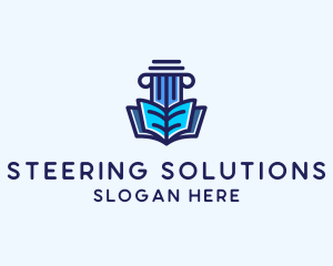 Tutor Book Education Pillar  logo design