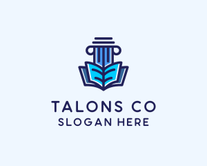 Tutor Book Education Pillar  logo design