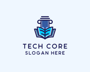 Tutor Book Education Pillar  logo design