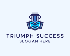 Tutor Book Education Pillar  logo design