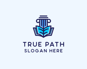 Tutor Book Education Pillar  logo design